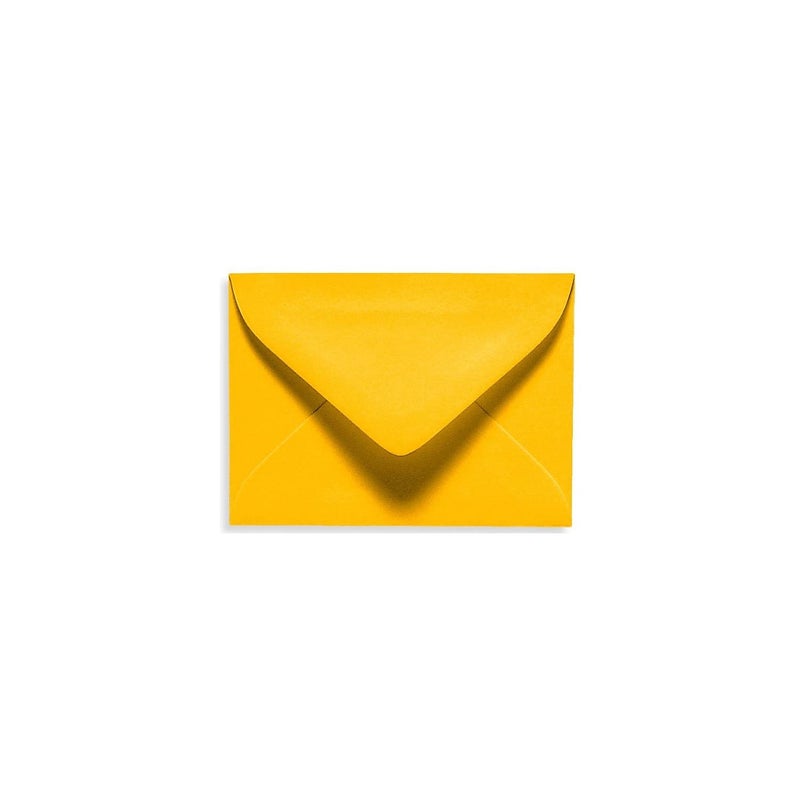 LUXPaper #17 Mini Envelopes in 80 lb. Sunflower for 2 9/16 x 3 9/16 Cards, Printable Envelopes for Gift Cards and Thank Youâ€™s, with Moistenable Glue, 50 Pack, Envelope Size 2 11/16 x 3 11/16 (Yellow)